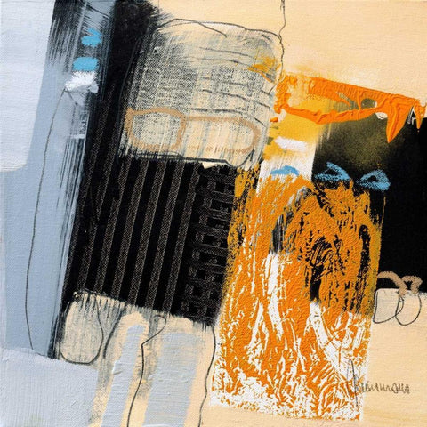 Movimenti I Black Modern Wood Framed Art Print with Double Matting by Cusumano, Francesco