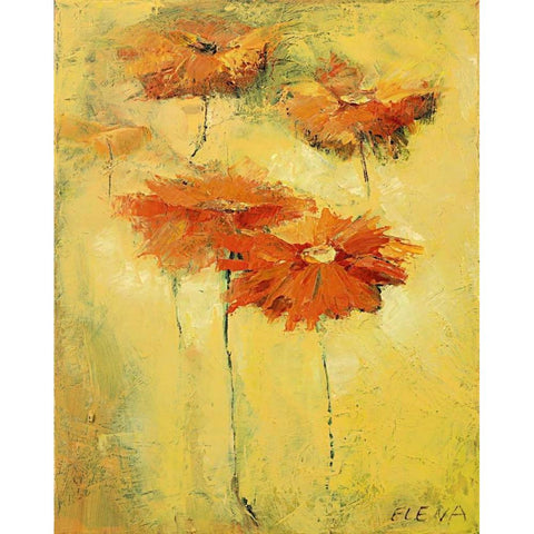 Feldblumen II White Modern Wood Framed Art Print by Filatov, Elena