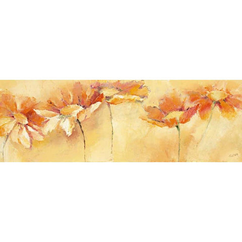 Feldblumenparade Black Modern Wood Framed Art Print with Double Matting by Filatov, Elena