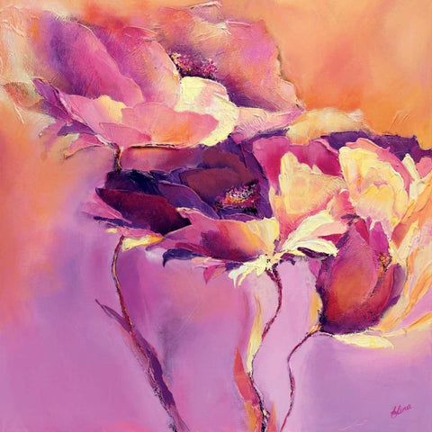 Candy Mohn II White Modern Wood Framed Art Print by Filatov, Elena