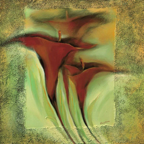 Romance I White Modern Wood Framed Art Print with Double Matting by Filatov, Elena