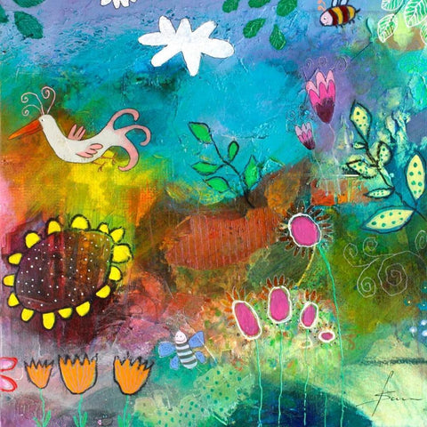 Goldkehlchen Teil II Black Modern Wood Framed Art Print by Schmalzl, Franziska