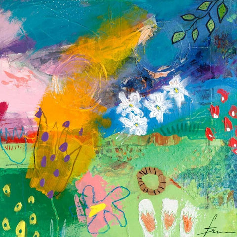 Verzaubert Teil II White Modern Wood Framed Art Print with Double Matting by Schmalzl, Franziska