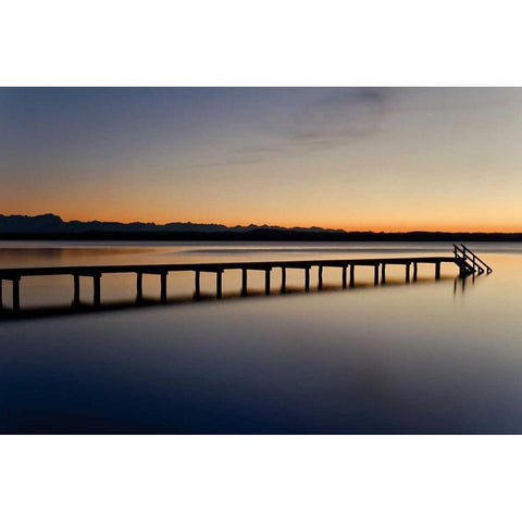 Starnberger See Black Modern Wood Framed Art Print by Rossmeissl, Gerhard