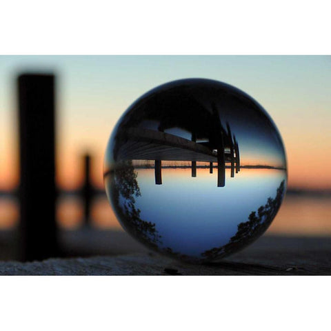 Abendstimmung Gold Ornate Wood Framed Art Print with Double Matting by Rossmeissl, Gerhard