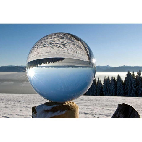 Wintertraum White Modern Wood Framed Art Print by Rossmeissl, Gerhard