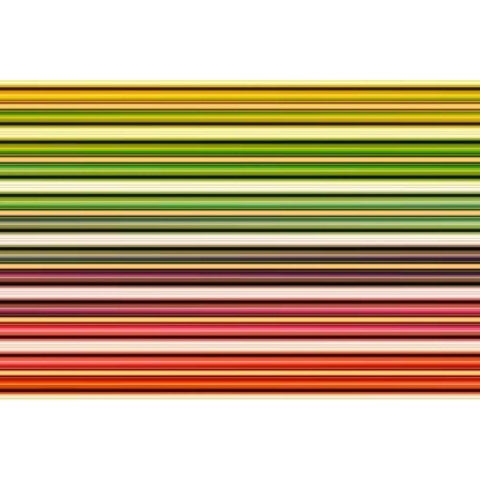 Color Lines I Black Modern Wood Framed Art Print with Double Matting by Rossmeissl, Gerhard