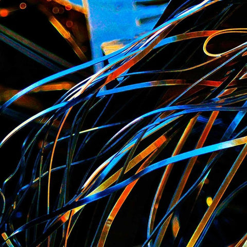 Energie-1 Black Modern Wood Framed Art Print by Weisman, Gerd