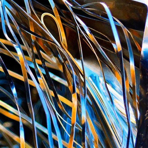 Energie-3 Black Modern Wood Framed Art Print with Double Matting by Weisman, Gerd