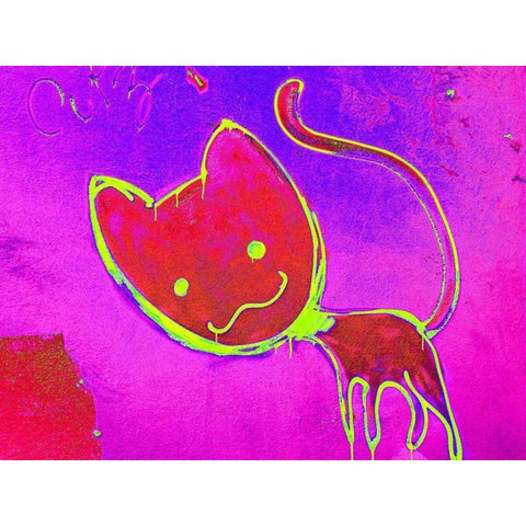 Katze 4 Black Modern Wood Framed Art Print by Weissing, Gerd