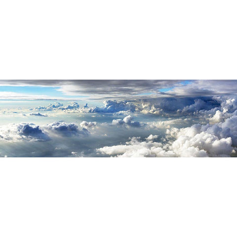 Wolkenreise Black Modern Wood Framed Art Print by Dietz, Hajo