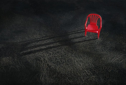 Anscheinend schon Black Ornate Wood Framed Art Print with Double Matting by Li, Heng