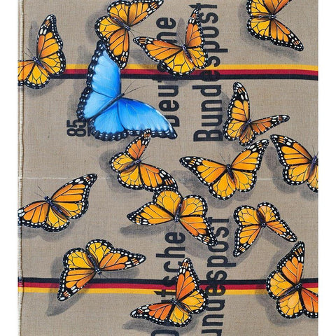 Liebesbrief Black Modern Wood Framed Art Print by Leth, Ingo