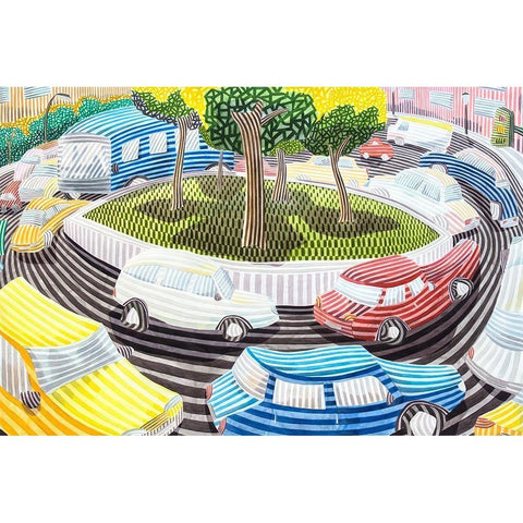 La glorieta Black Modern Wood Framed Art Print with Double Matting by Ortas, Javier