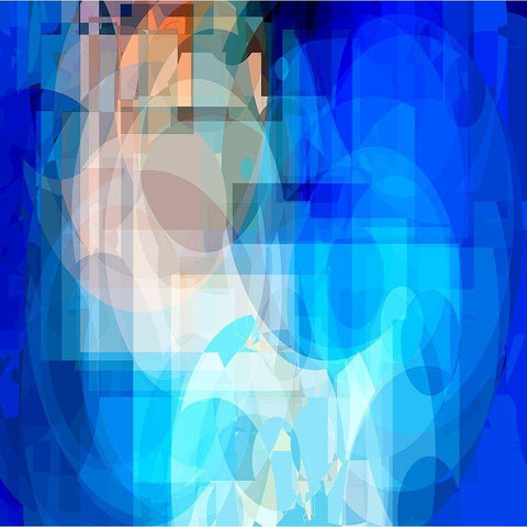 blue swing Black Modern Wood Framed Art Print with Double Matting by Lorenz, Peter