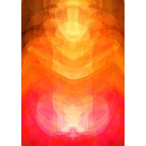 sitting deity White Modern Wood Framed Art Print by Lorenz, Peter