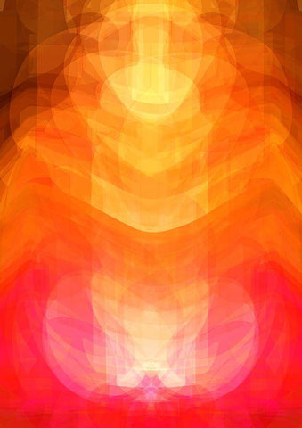 sitting deity Black Ornate Wood Framed Art Print with Double Matting by Lorenz, Peter