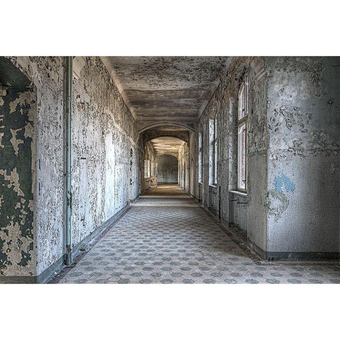 Beelitz No. 6 Black Modern Wood Framed Art Print with Double Matting by Belhadi, Michael