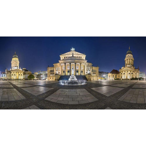 Berlin - Gendarmenmarkt Black Modern Wood Framed Art Print by Abid, Michael