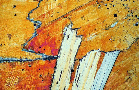 Natriumhydrogensulfat White Modern Wood Framed Art Print with Double Matting by Juzak, Peter