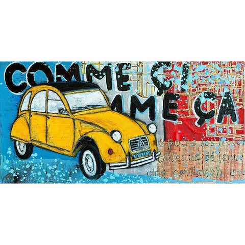 Comme ci comme ca Black Modern Wood Framed Art Print with Double Matting by HÃ¼ttner, Rainer