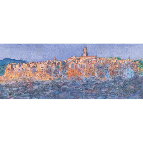 Pitigliano White Modern Wood Framed Art Print by Westphal, Ralf