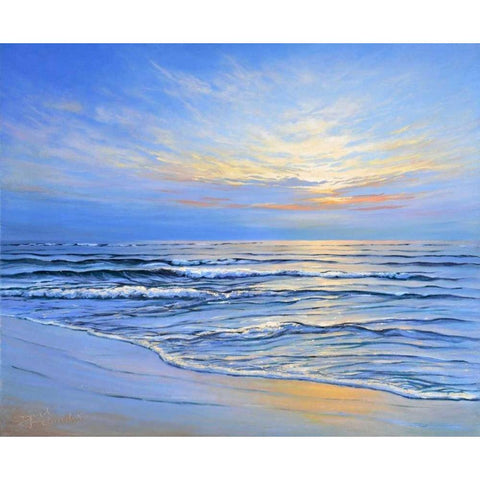 Sunset at Ostsee coast II Black Modern Wood Framed Art Print by Schneider, Sigur