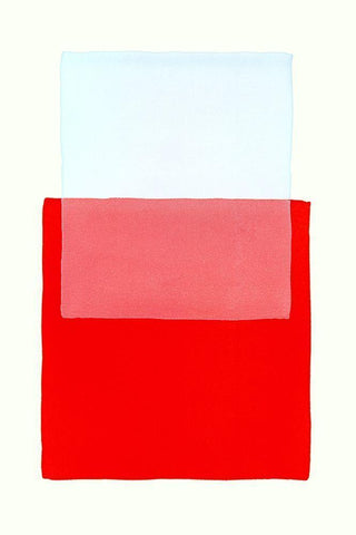 Color Code 1 White Modern Wood Framed Art Print with Double Matting by Maier, Werner