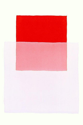 Color Code 2 White Modern Wood Framed Art Print with Double Matting by Maier, Werner