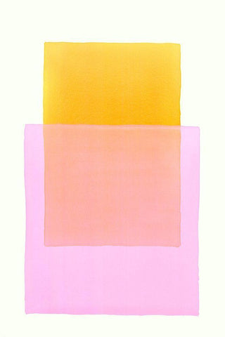 Color Code 5 White Modern Wood Framed Art Print with Double Matting by Maier, Werner