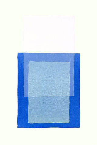 Color Code 9 White Modern Wood Framed Art Print with Double Matting by Maier, Werner