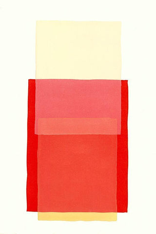 Color Code 10 White Modern Wood Framed Art Print with Double Matting by Maier, Werner