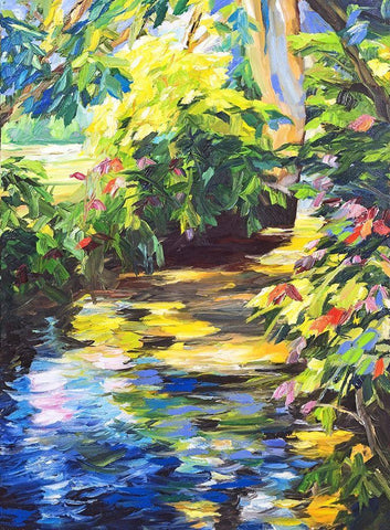 Sommerlicht White Modern Wood Framed Art Print with Double Matting by Maier, Werner