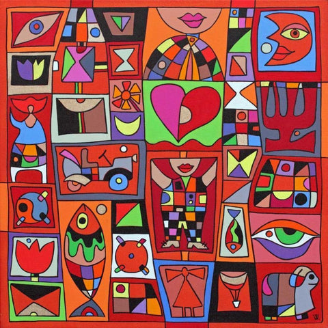 Birthday Black Modern Wood Framed Art Print by Safronow, Wlad