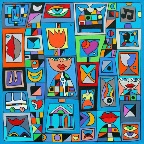 Holiday White Modern Wood Framed Art Print with Double Matting by Safronow, Wlad