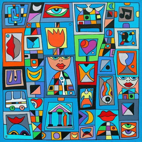 Holiday Black Modern Wood Framed Art Print by Safronow, Wlad