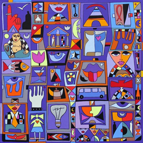 XXI Jahrhundert Black Modern Wood Framed Art Print by Safronow, Wlad