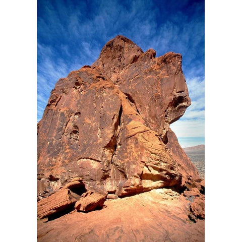 Red Rock White Modern Wood Framed Art Print by Stalowy, John