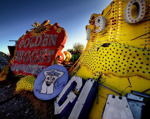 Golden Nugget Black Ornate Wood Framed Art Print with Double Matting by Stalowy, John