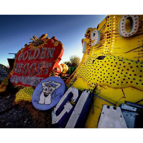 Golden Nugget Black Modern Wood Framed Art Print by Stalowy, John