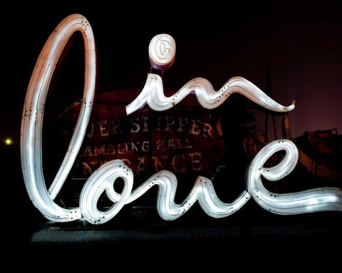 In Love White Modern Wood Framed Art Print with Double Matting by Stalowy, John