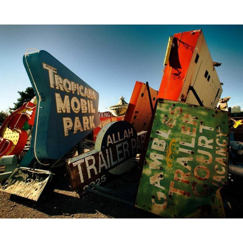 Jumble O Signs Gold Ornate Wood Framed Art Print with Double Matting by Stalowy, John