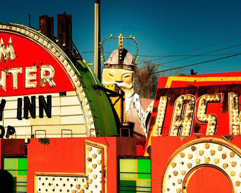 The King White Modern Wood Framed Art Print with Double Matting by Stalowy, John