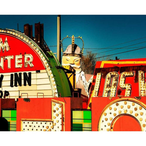 The King White Modern Wood Framed Art Print by Stalowy, John