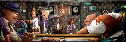 Gangs Black Ornate Wood Framed Art Print with Double Matting by Alvez, A. - Perez, A.