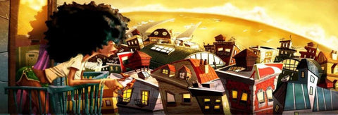 Coffee in the City -2 Black Ornate Wood Framed Art Print with Double Matting by Alvez, A. - Perez, A.