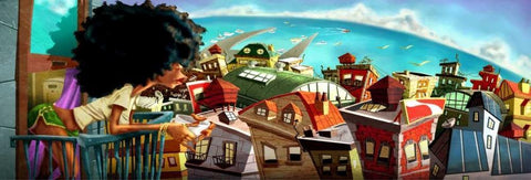 Coffee in the city-1 Black Ornate Wood Framed Art Print with Double Matting by Alvez, A. - Perez, A.