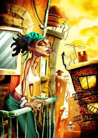 I listen you-1 Black Ornate Wood Framed Art Print with Double Matting by Alvez, A. - Perez, A.