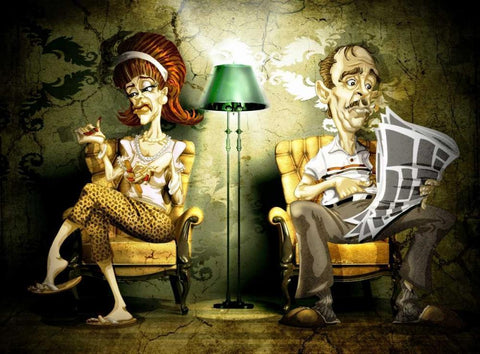 The Marriage Black Ornate Wood Framed Art Print with Double Matting by Alvez, A. - Perez, A.