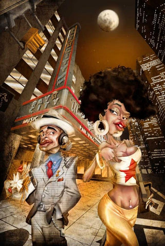 Ray City White Modern Wood Framed Art Print with Double Matting by Alvez, A. - Perez, A.